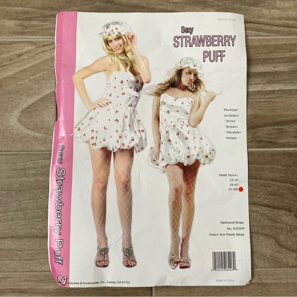 Sexy Strawberry Puff Costume - Picture 1 of 7